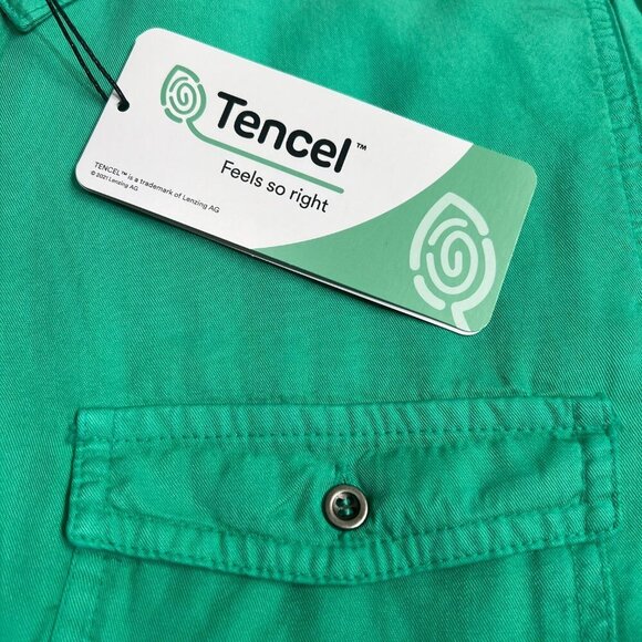 Love Tree | Green Tencel Shirt Dress - Picture 10 of 11